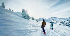 Avoriaz 1800 Transfers - snowboarders on the mountain