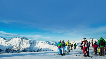 Skiers on the snow at Ischgl - Transfers