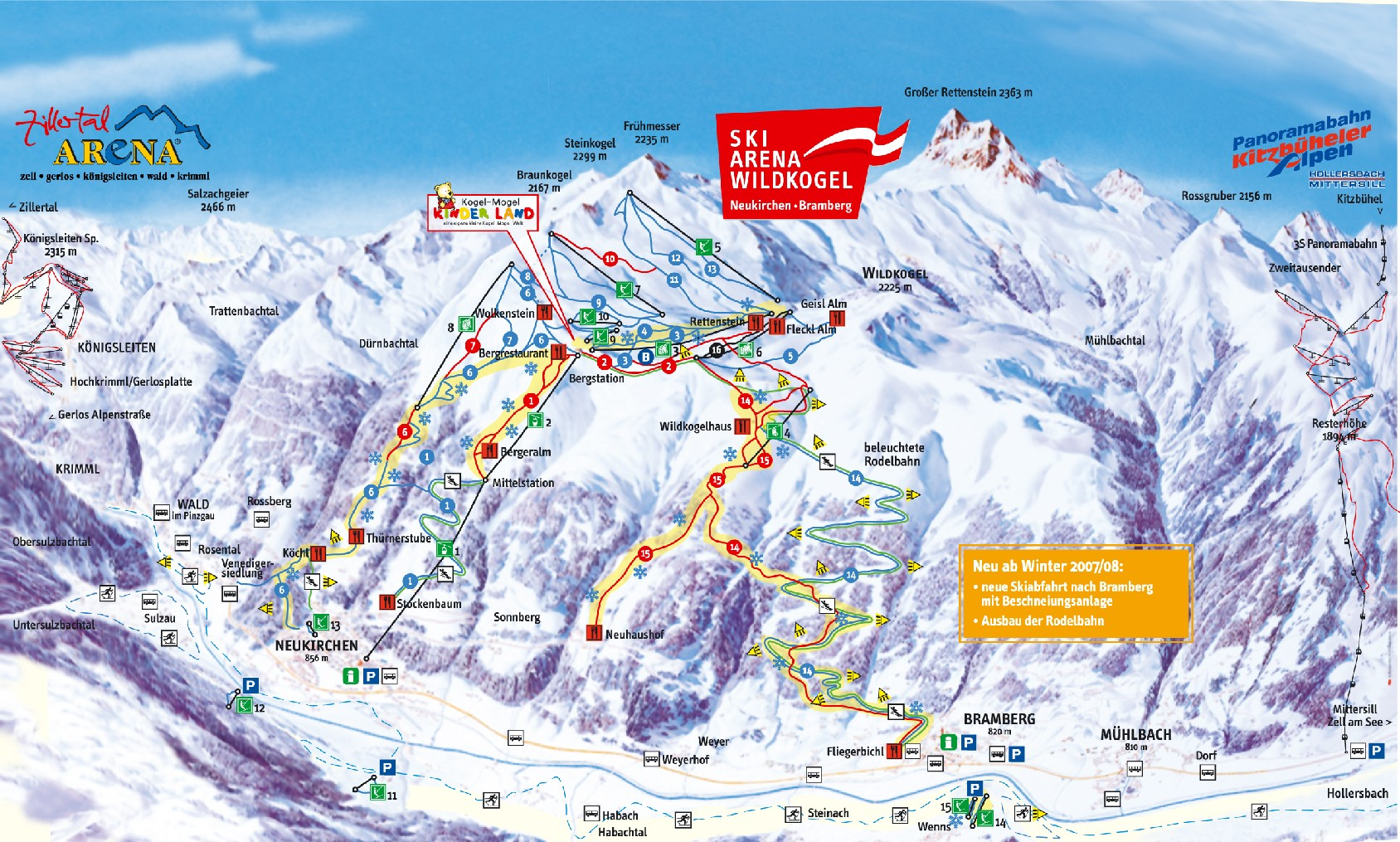 SkiArenaWildkogel_pistemap_full