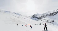 Tignes Transfers - skiers on a white mountain