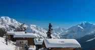 Verbier transfers - snow covered ski chalets