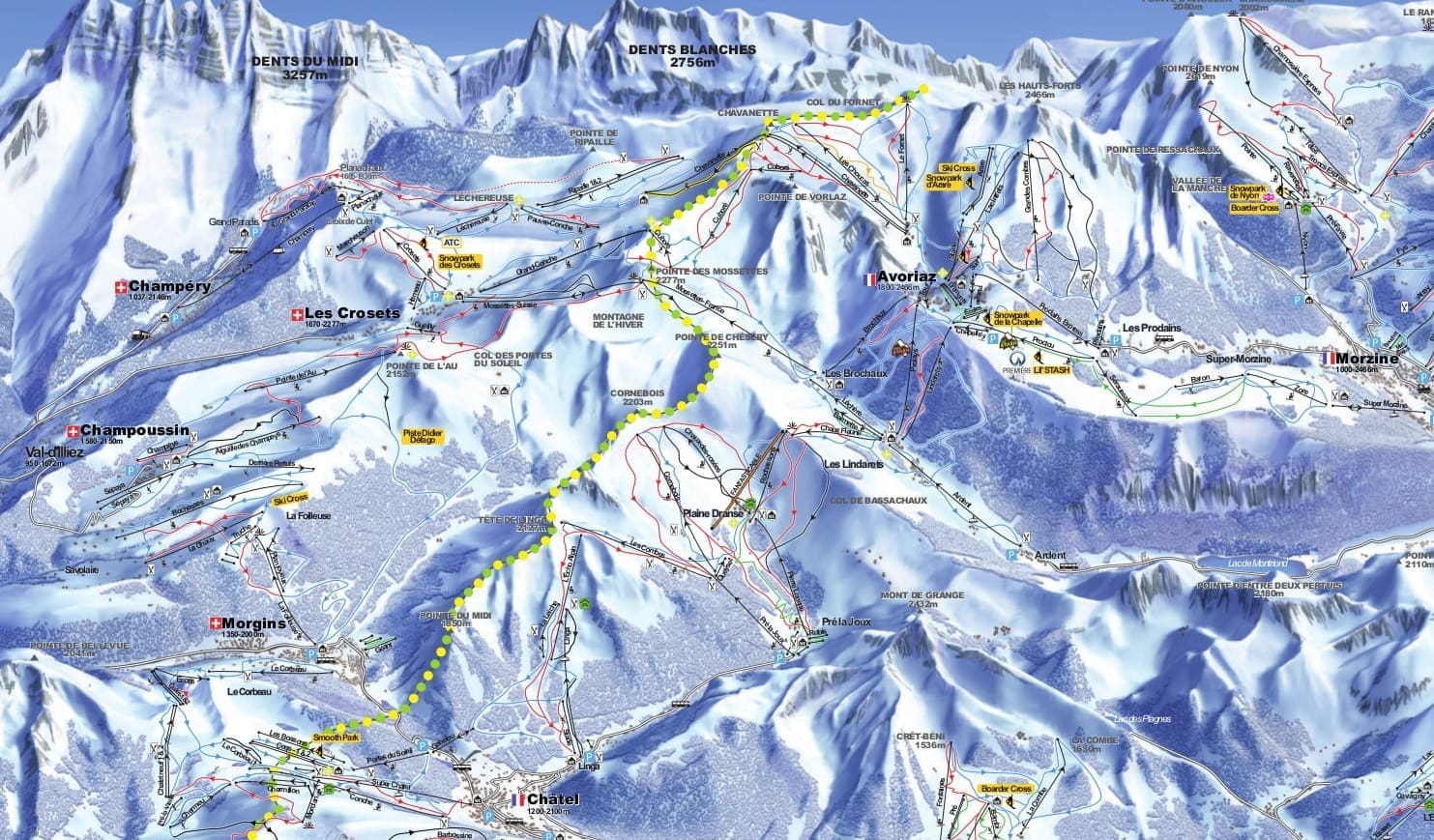 Portes du Soleil Piste Map